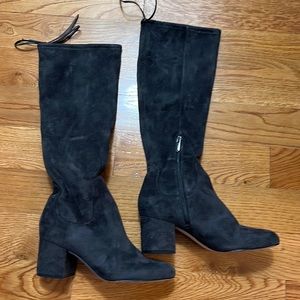 Sam Edelman Knee High Suede Booties in Grey Size 7